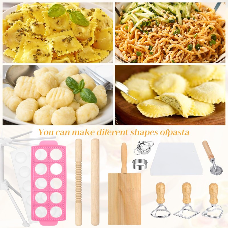 12 PCS Pasta Maker Tool Set Include 1 Pasta Drying