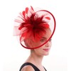 SAFERIN Fascinator Hair Clip Hat Bowler Kentucky Derby Cocktail Feather