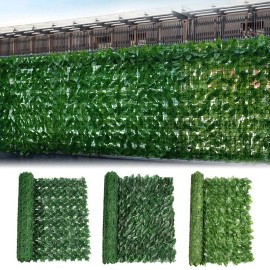 Unbranded Artificial Faux Ivy Leaf Privacy Fence Screen Decor Panels Outdoor Balcony Hedge - C (0.5*1m)