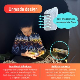 lukidoki Sensory Tent for Kids & Adults with CPC Certification - Sensory Calm Corner Helps Autism, ADHD, SPD Children Adults Relax, Reduce Anxiety - Portable Pop-up Blackout Hideout Play Tent Toys