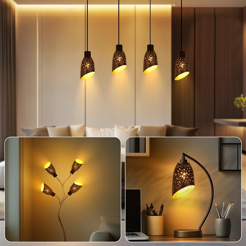 Metal Small Cut Corner Lamp Shade Laser Star Bevel Floor