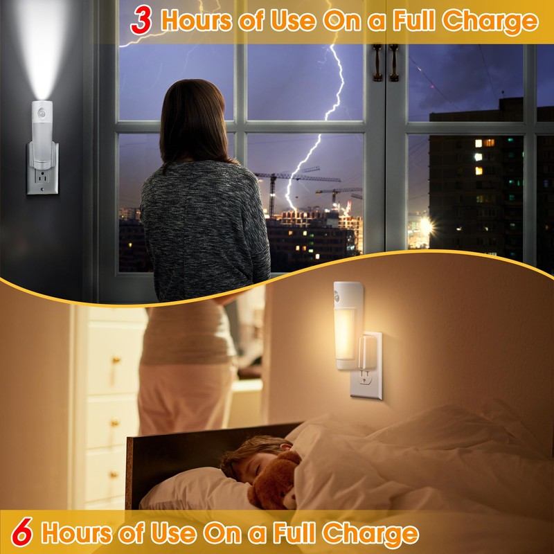 Enhon 4 in 1 LED Emergency Power Failure Night Light,