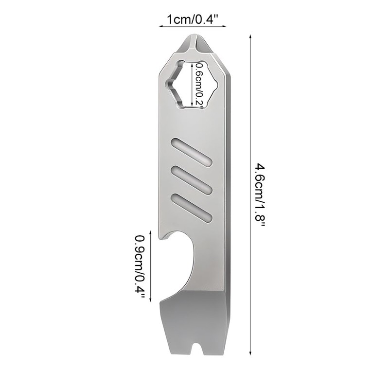 Titanium EDC Pry Bar, Portable Mini Pry Tool with Bottle
