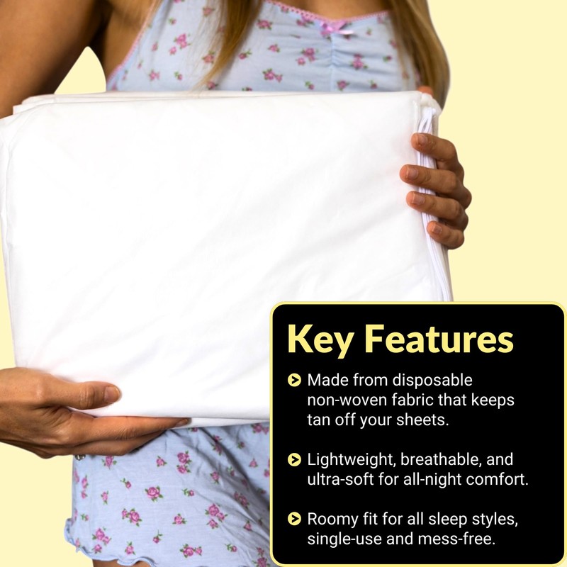 KOBBTAN Self Tan Sleep Sack Set (white, Pack of 4)