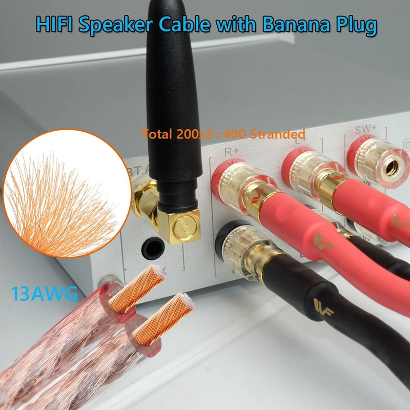 [UCINNOVATE] Oxygen-free Pure Copper Wire Plug, Speaker Cable, Soldered Finished