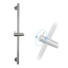 HAMOLER Wall Mount Bathroom Shower Slide Bar with Adjustable Hand