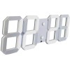 Gadiz Reloj Digital Luminoso Números Led 3d, Alarma, Blanco, Usb