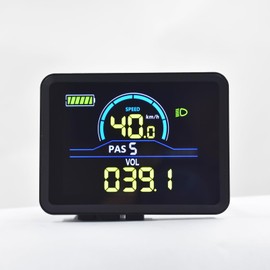 Mcezdy Left-Side Ebike Display, UART No. 2 Protocol, 24V-60V ABS Colorful Cycling Computer, Ebike LCD Display to Enrich Cycling Journey (P5C-5-Pin)