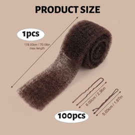 101Pcs Hair Padding, Hair Updo Accessories Set, Beige Hair Sponge for Voluminous Styling, Hair Donuts for Buns and Formal Events, Versatile Bun Maker for Fine Hair Types, Includes 100 Hair Pins