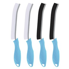 TQRR Toilet Brush, 4Pcs Bathroom Cleaning Brush, Toilet Scrubber, Deep Toilet Bowl Brush with Hanging Hole, Multifunctional Gap Cleaning Brush, Bristles for Kitchen Sinks, Tub,Shower (4, Light Blue)