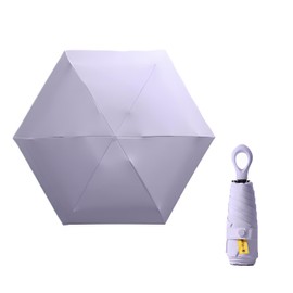 WULUN Mini Parasol Foldable UV Protection Compact Portable Umbrella Multiple Colors, lavender