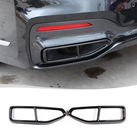 DIYUCAR Stainless Steel Exhaust Trim Black Exhaust Pipe Decoration Accessories for 7 Series G11 G12 2019-2020