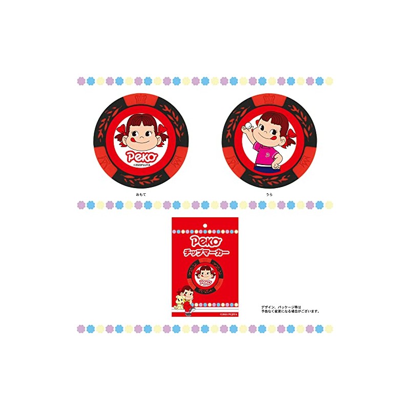 Hokushin Trading Peko-chan Golf VER. Chip Marker MK0359 Red