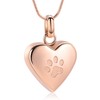 VCCWYQK Cremation Jewelry for Ashes for Dog Paw Print Pet