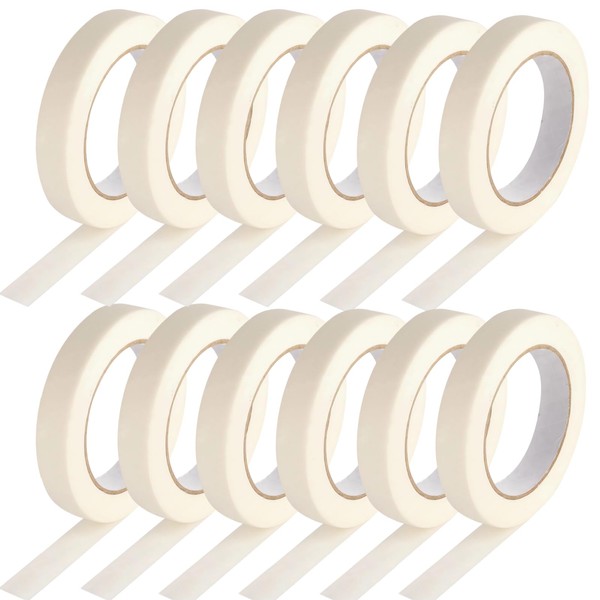 Masking Tape 1/2 Inch x 60 Yards x 12 Rolls,