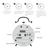 FLOITTUY Loud Alarm for Deep Sleepers 4'' Retro Twin Bell