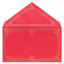 American Greetings Money Gift Envelopes (10-count) for Lunar New Year, Christmas (Red and Gold)