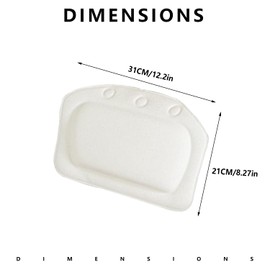 Lcvasvuz 1 Pcs Luxury Bath Pillow with Non Slip Suction Cups Soft and Comfortable Waterproof Bath Cushion for Head and Neck Support Fits All Bathtubs
