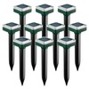 Mole Repellent Solar Powered 10 Pack, Ultrasonic Gopher Deterrent Stakes