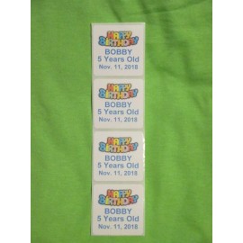 Professionally printed 2" x 2" High Gloss  Christmas and Birthday Labels