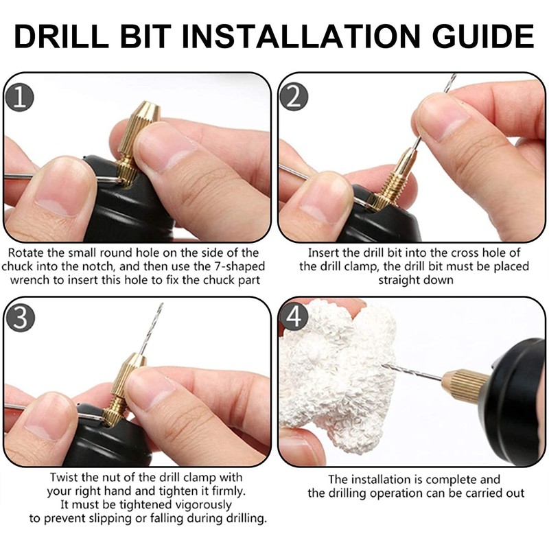 LANTRO JS DC 5V Mini Drill Set USB Portable Mini