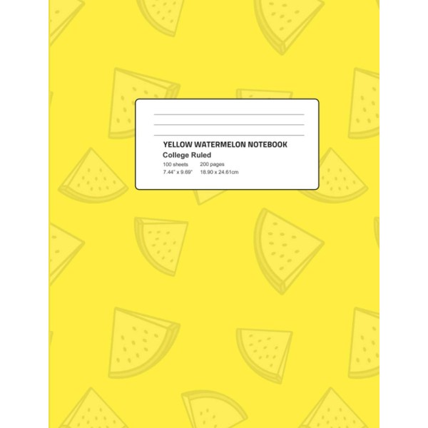 Yellow Watermelon Notebook