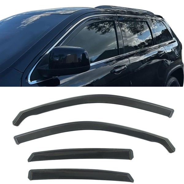 IKON MOTORSPORTS in Channel Window Visors Compatible with 2011-2021 Jeep