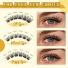 Leefrei Eyelash Cluster 10-18mm Wispy Eyelash Clusters D Curl DIY