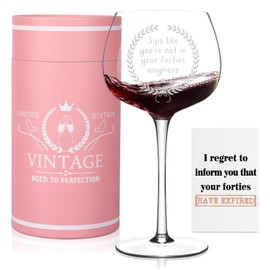 50TH Birthday Gifts for Her Women, Funny Happy 50TH Birthday Decorations for Women, 50 Year Old Gifts for Woman, Unique Wine Glass Gift Ideas for Woman Friends Sister Mom Wife Aunt Turning 50