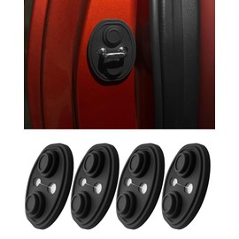 YYANBB Car Shock Absorber, Compatible with Spacia & Base & Gear, Door Lock Cushion, Noise Reducing, Shock Absorption, Rust Hide, Scratch Hide, Black, Set of 4
