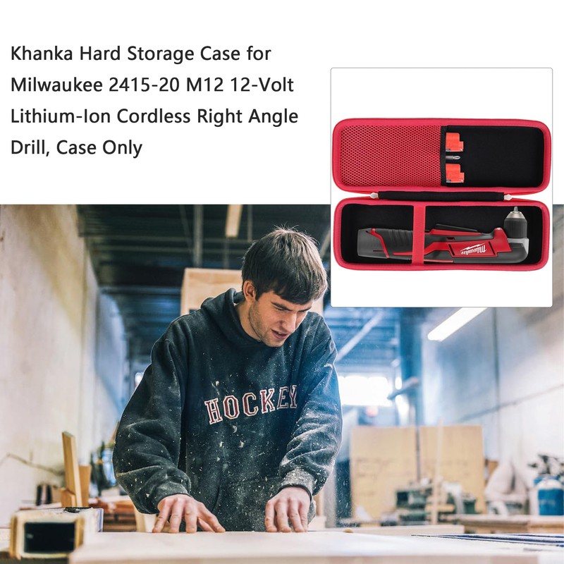 khanka Hard Storage Case Replacement for Milwaukee 2415-20 M12 12-Volt