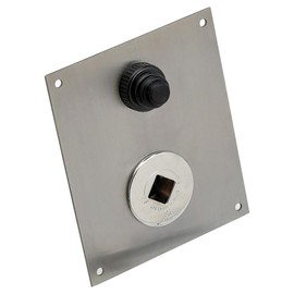 American Fire Products | Push Button Ignitor Mounting Plate | Stainless Steel Parts for Fireplace, Fire Pit | Holes for Shut Off Valve & Push Button | for Natural Gas or Propane Fires | 6.25” x 5.5”