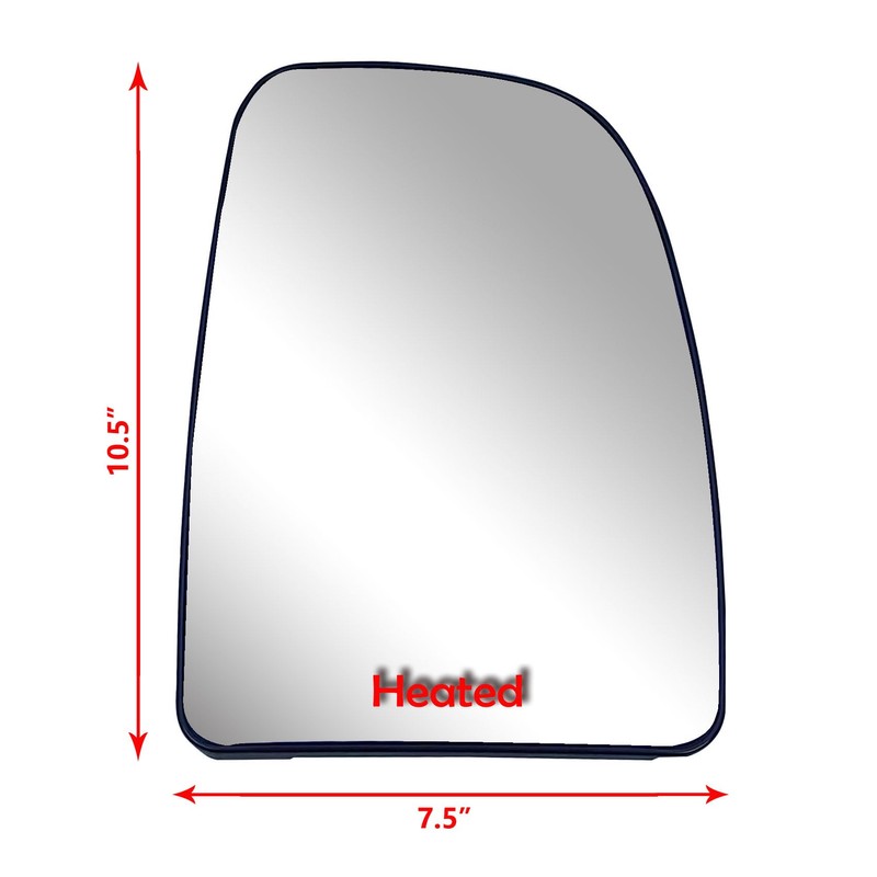 Replacement Passenger Right Side Mirror Upper Main Glass Heated with
