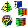 Coolzon Speed Cube Set 5 Pack Magic Puzzle Cubes Pyraminx