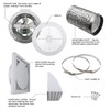 Quini 512M Through-the-Wall Exhaust Fan, White Grille, 6-inch Diameter vent,