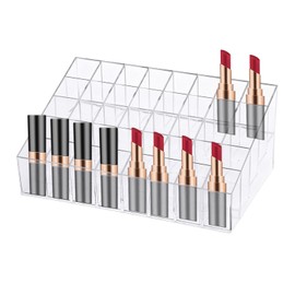 Organizador De Pintalabios acrílico transparente Con 40 Compartimentos, Rejillas Brillo De Labios, Cajas De Maquillaje De Escritorio, Soporte Para Lápices Labiales Brillo De Labios Rímel