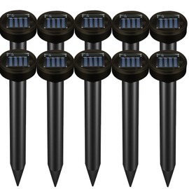 Mole Repellent 10P Snake Repellent Solar-Powered Outdoor, Gopher Repellent for Lawn Garden Yard, Mole and Vole Repeller Waterproof, Effectively Repels Gophers Snake
