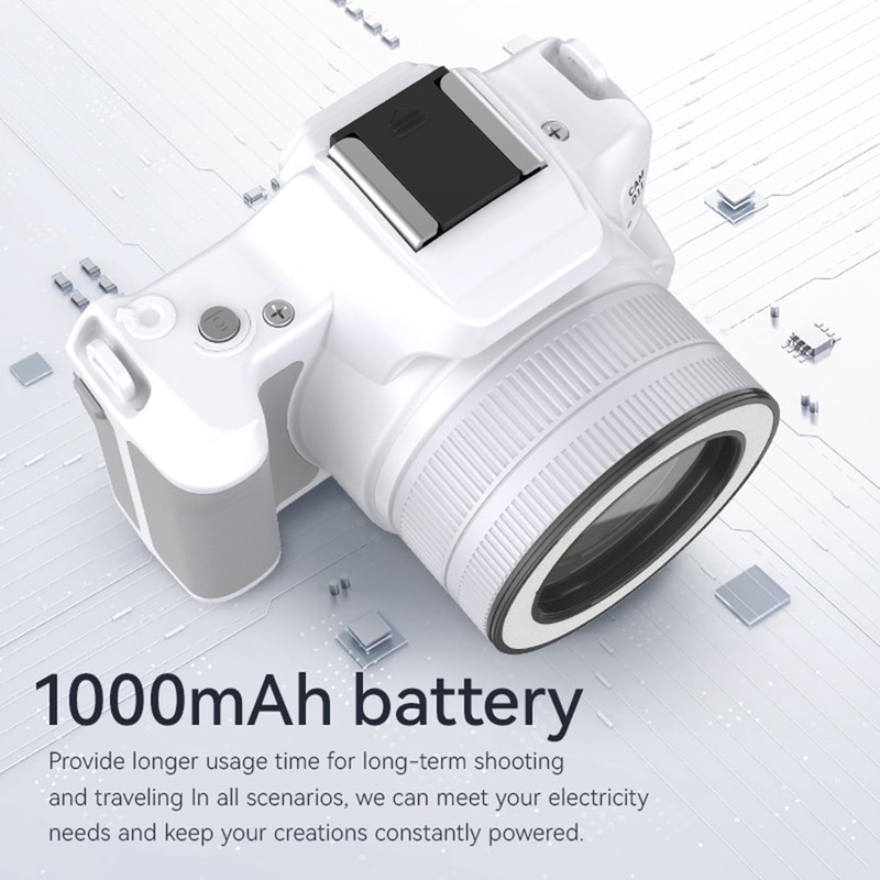 Digital Camera, 16X Optical Zoom, 2K 48MP Vlogging Camera, Rear