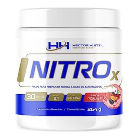 Héctor Huitzil Signature Series NITROx – Polvo Pre entreno a base de Aminoácidos Esenciales, Creatina Monohidratada y Cafeína | 264 gramos | 30 servicios