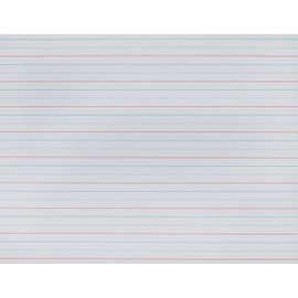 Pacon Multi-Sensory Raised Ruled Paper, Sheets, Film-Wrapped, 5/8" x 5/16" x 5/16" Ruled 11" x 8-1/2", Ruled Long, 100 Sheets