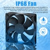 WDERAIR 120mm x 25mm DC High Performance 12V Waterproof Fan