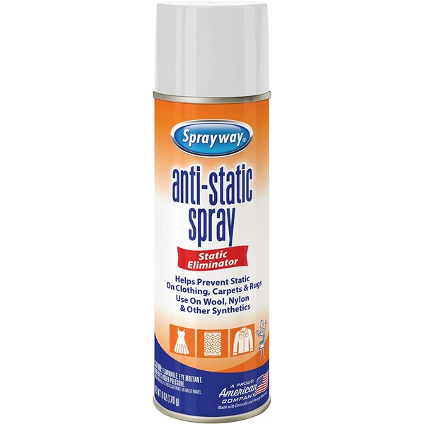 Sprayway SW956R Residue-Free Anti-Static Spray, Reduce Static Cling, Eliminate Static Shock, 6 Oz
