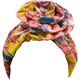 TouchUps Hair Bun Cap Hair Protection Head Wrap Hairbun Cap Wrap African Turban Pattern Headwrap Headscarf