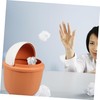 Operitacx Elegant Small Desk Trash Can Rabbit Lid for Office
