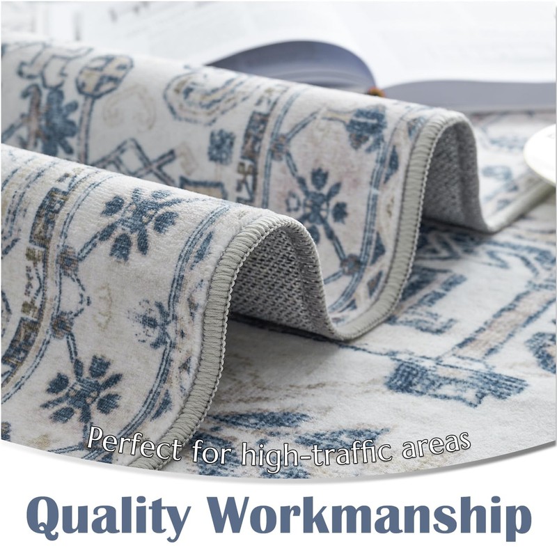 jinchan Runner Rug 2x5 Washable Hallway Runner - Vintage Floral