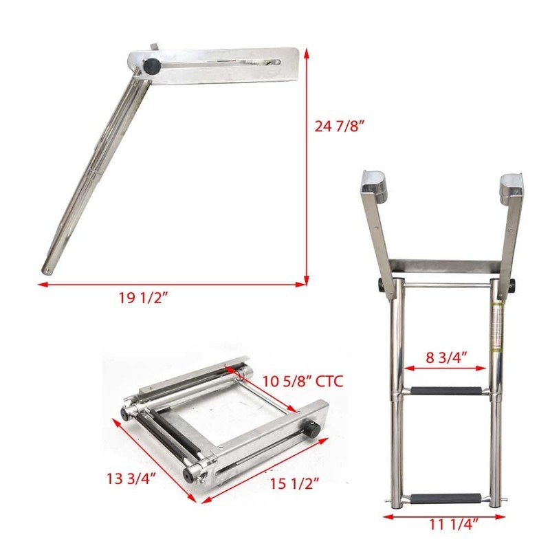 Challenger Hardware Boat Under Mount Ladder LTS-3 | 2 Step