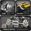 Mould King 10207 Technik V12 Motor Building Blocks Toy, App