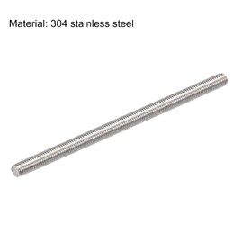 sourcing map M8 x 150mm Fully Threaded Rod 304 Stainless Steel Right Hand Threads
