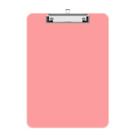 Juvealoe A4 Plastic Clipboard, 8.5 x 11 Pink Colored Clip Boards with Low Profile Clip, Letter Size for Classroom, Teacher, Students, School & Office Supplies