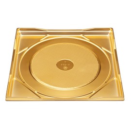 Deco Tray No. 5, Gold, Interior Dimensions: 6.3 x 6.3 x 0.4 inches (160 x 160 x 10 mm), Outer Dimensions 7.2 x 7.2 x 0.6 inches (183 x 183 x 16 mm), 10 Sheets
